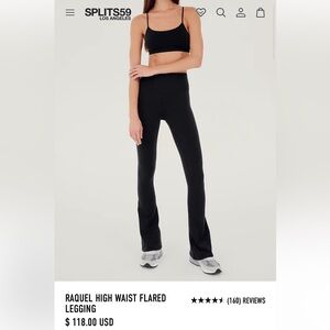 Splits59 Raquel High-Waist Flared Legging - Black